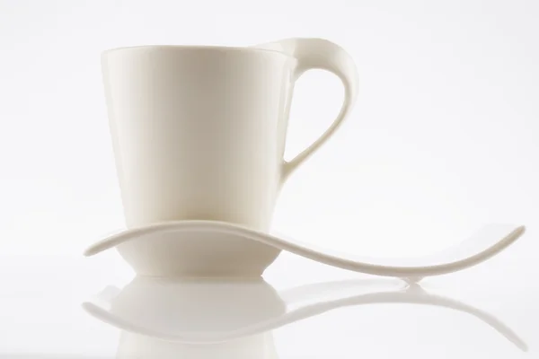 Tazza di caffè su sfondo bianco — Foto Stock