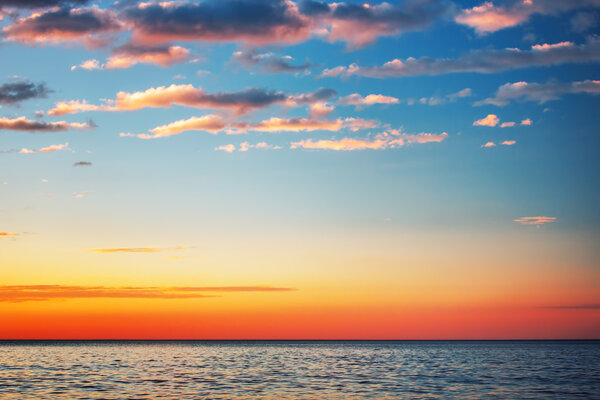 Beautiful cloudscape over the sea