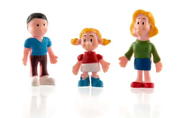 Happy family dolls — Stock Photo, Image