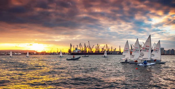 Varna Bulgaria Octubre 2021 Regata Vela Mar Abierto Velero Compiten —  Fotos de Stock