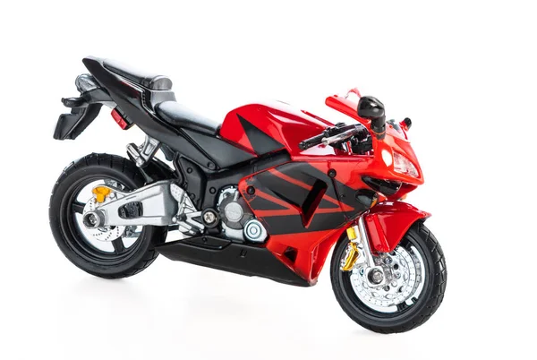 Іграшка Мотоцикла Ізольована Білому Тлі — стокове фото