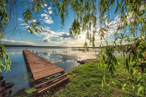 Piccola Darsena Barca Lago — Foto Stock