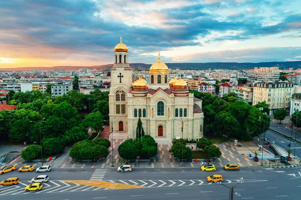 Aerial View Cathedral Assumption Varna — Stock Photo, Image