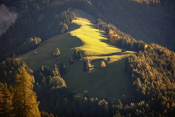 Mooie Herfst Landschap Bergen Zonsopgang Schot — Stockfoto