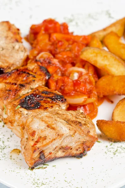 Carne de cerdo a la parrilla — Foto de Stock