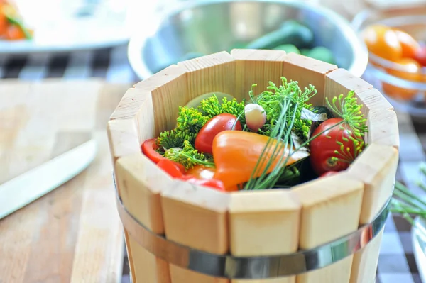 Conservação de tomates — Fotografia de Stock