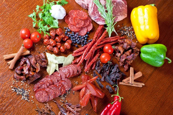 Carne e salumi — Foto Stock