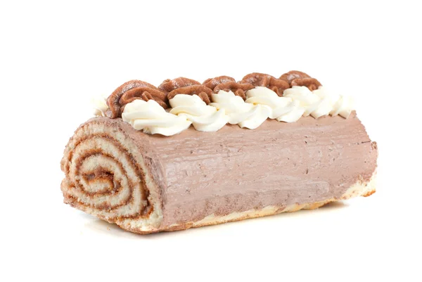 Chocolade swiss roll — Stockfoto