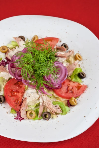 Tavuk eti fileto salata — Stok fotoğraf