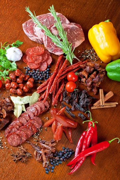 Carne y embutidos — Foto de Stock