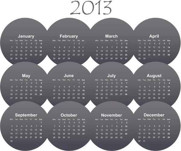 Calendario para un nuevo año 2012 — Archivo Imágenes Vectoriales