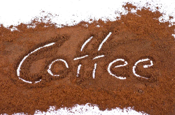 Milled coffee sign — Stock Photo, Image