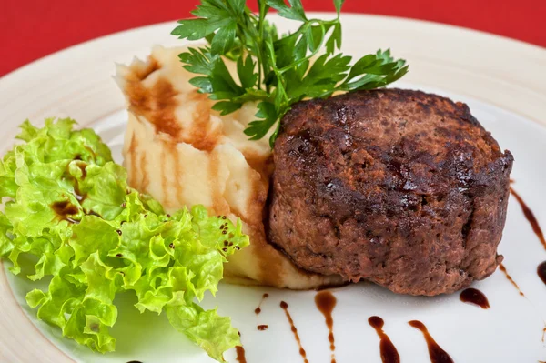 Gebakken steaks — Stockfoto