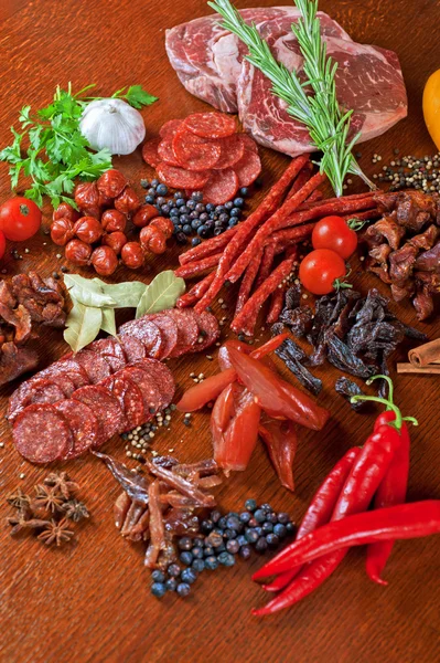 Carne y embutidos — Foto de Stock