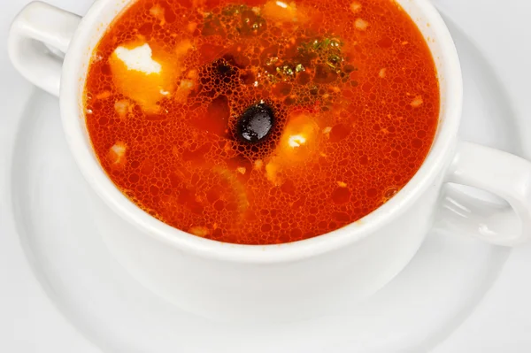 Солянку суп — стокове фото