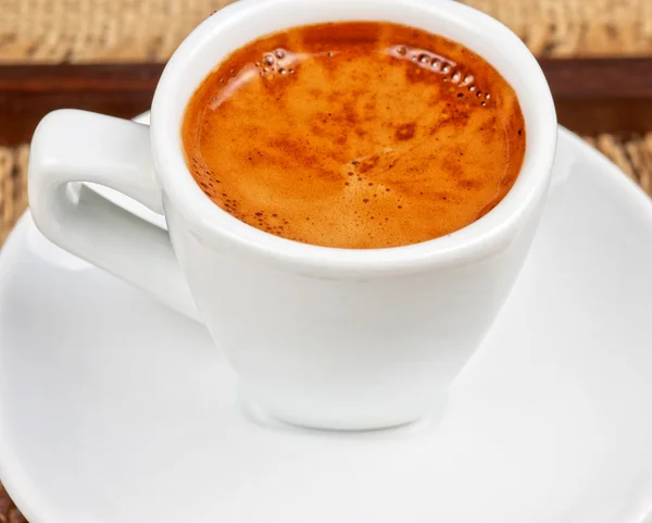 Köstliche Kaffee-Nahaufnahme — Stockfoto