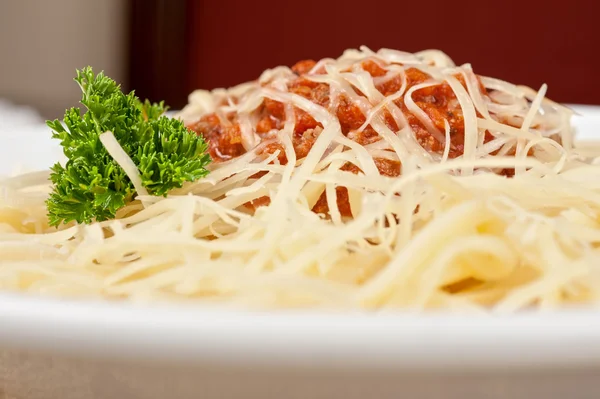 Pasta with meat — Stock Photo, Image