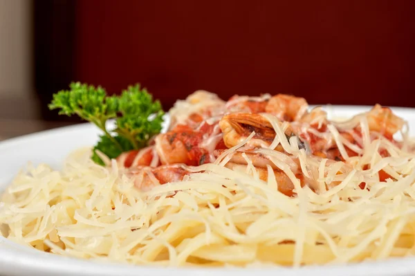 Pasta met zeevruchten — Stockfoto