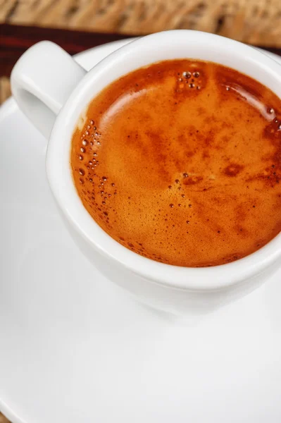 Köstliche Kaffee-Nahaufnahme — Stockfoto