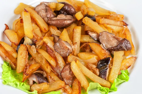 Patatas fritas con setas — Foto de Stock