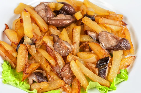 Patate fritte con funghi — Foto Stock