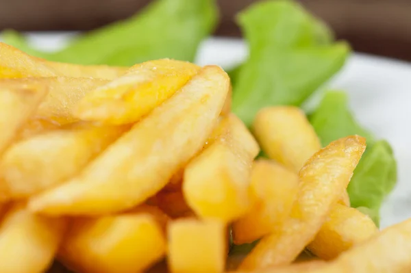 Golden potatoes fries — Stock Photo, Image