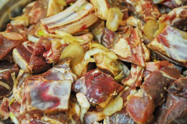 Marine karaciğer, böbrek, akciğer et kebab