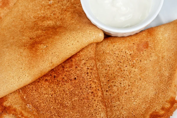 Tortitas con crema agria —  Fotos de Stock