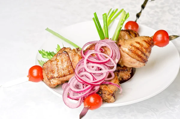 Gegrilde kebab vlees — Stockfoto