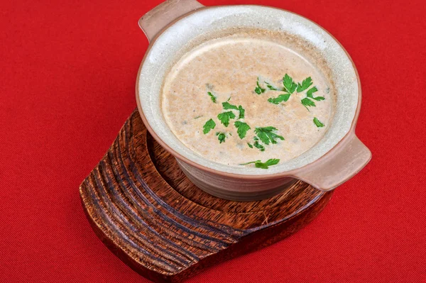 Soupe à la crème aux champignons — Photo