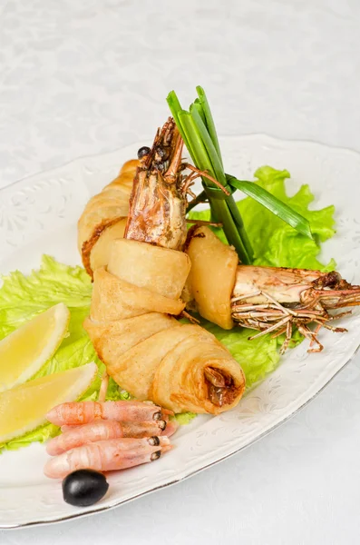 Plato de camarones — Foto de Stock