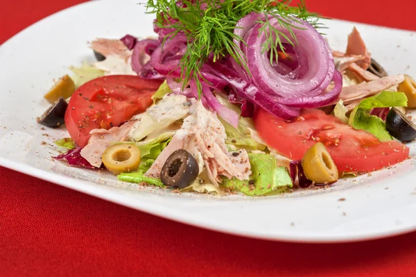 Salada de filé de carne de frango — Fotografia de Stock