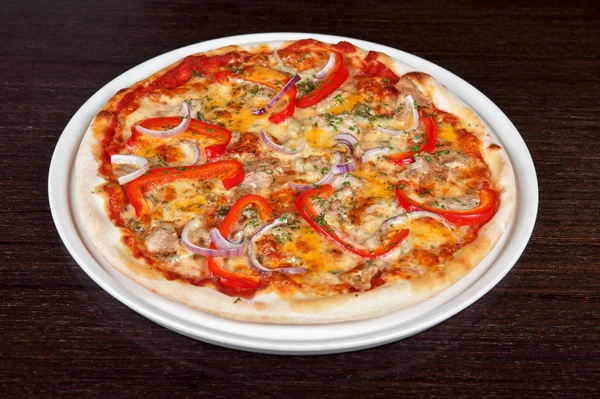 Kött pizza — Stockfoto