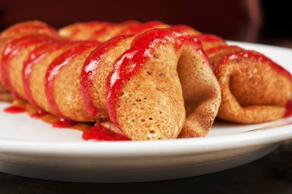 Pancakes with cottage cheese — Stock Photo, Image