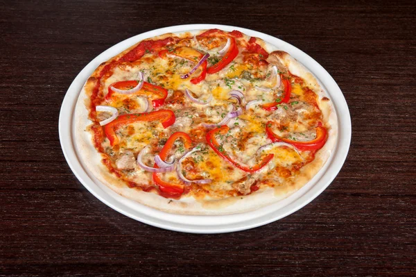 Vlees, pizza — Stockfoto