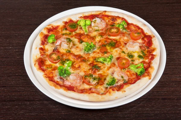 Skaldjur pizza — Stockfoto