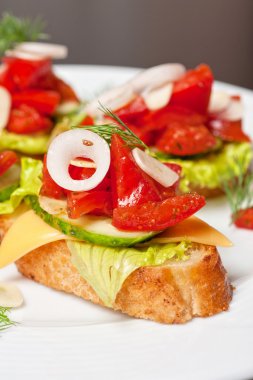 ile sebze kızarmış ekmek