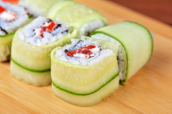 Cucumber sushi rolls — Stock Photo, Image