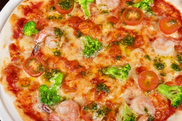 Skaldjur pizza — Stockfoto