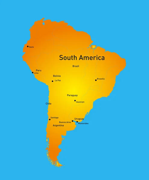 Güney Amerika — Stok Vektör