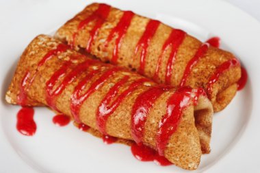 süzme peynir ile Pancakes