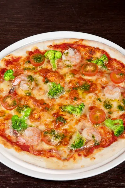 Meeresfrüchte-Pizza — Stockfoto
