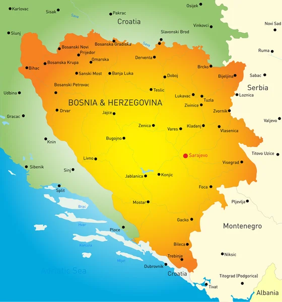 Bosnia and Herzegovina — Stock Vector