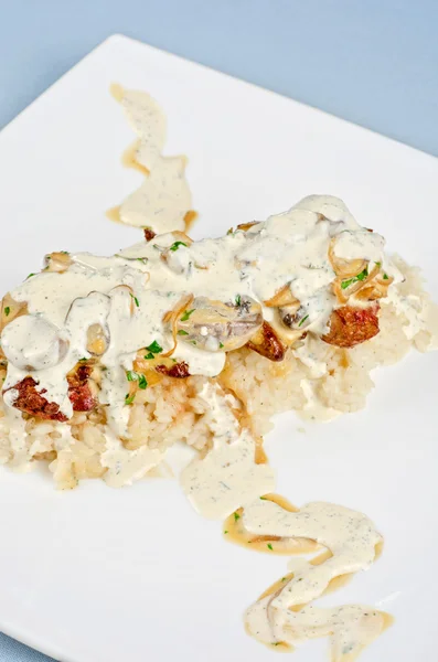 Risotto mit Hühnerleber — Stockfoto