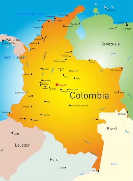 Kolombiya — Stok Vektör