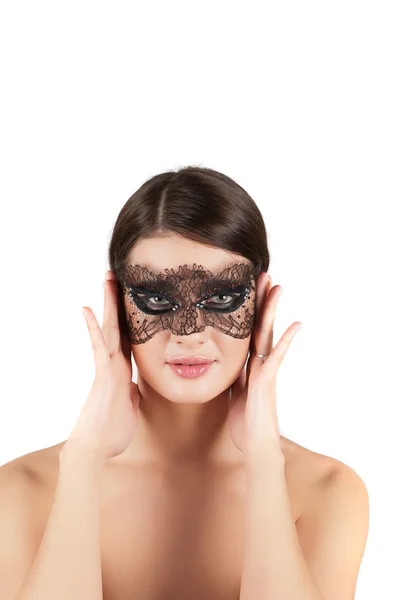 Ragazza a maschera — Foto Stock