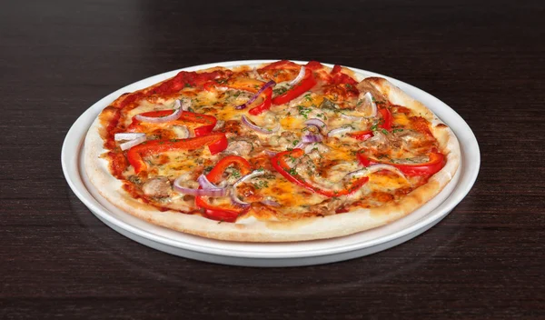 Kött pizza — Stockfoto