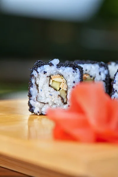 Tobico sushi rolls — Stock Photo, Image