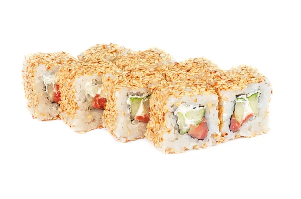 Sushi frische Maki-Rollen mit Sesam — Stockfoto