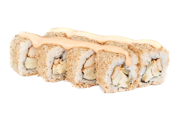 Pollo fresco del rollo del sushi — Foto de Stock